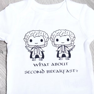 Second breakfast baby bodysuit - Tiny hungry adventurers shirt
