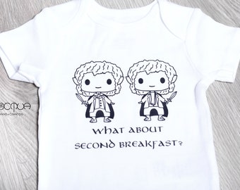 Second breakfast baby bodysuit - Tiny hungry adventurers shirt