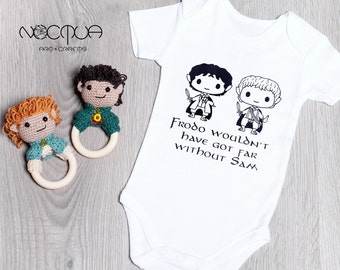 Tiny adventurers Baby gift set- - Barefoot adventurer besties baby grow