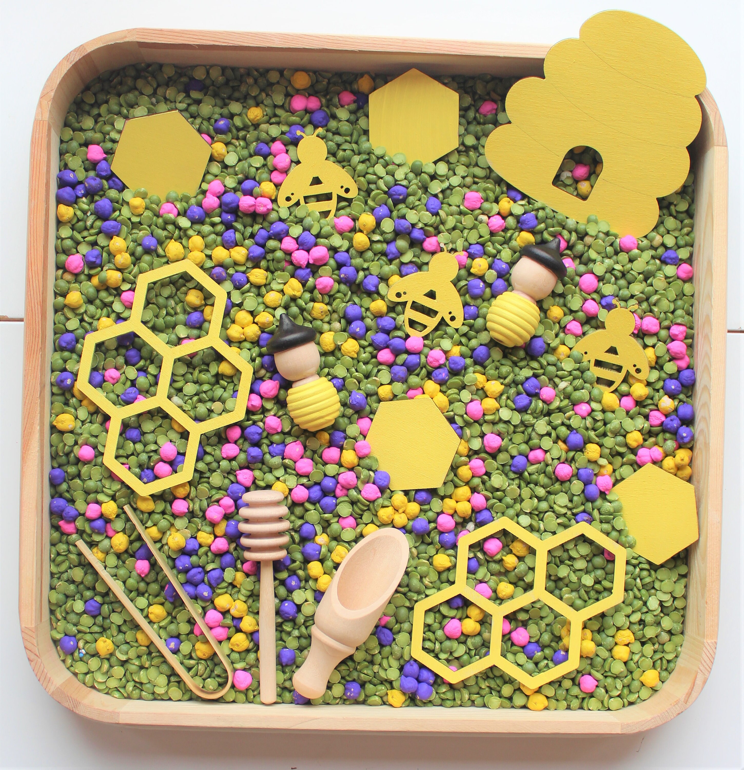 Honey Bee Sensory Tray Bee Sensory Bin Spring Sensory Kit Etsy Australia