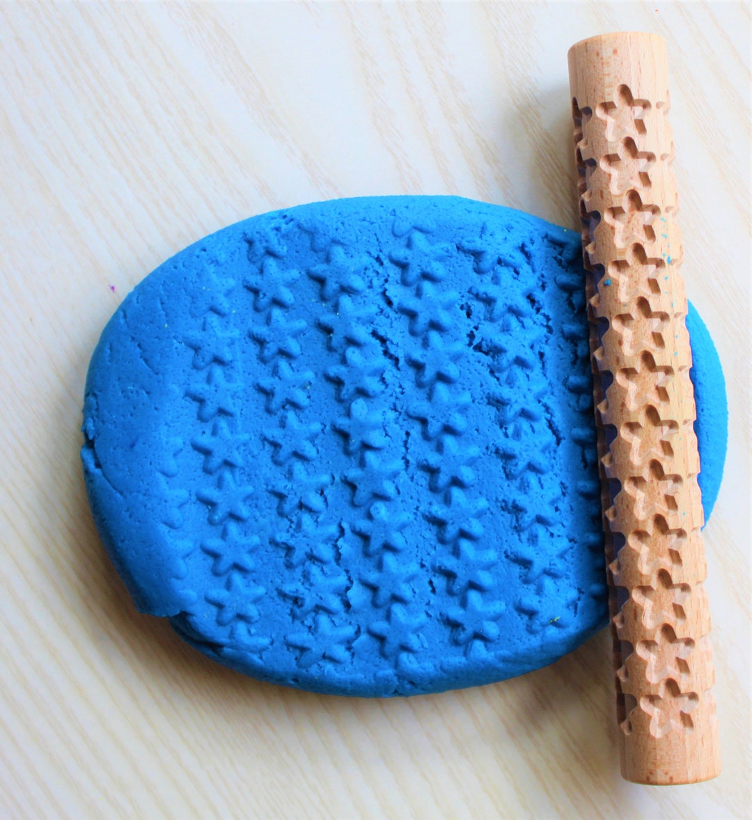 Star Playdough Rolling Pin Sensory Bin Accessory Playdough Etsy