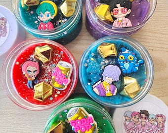 Popstar Boys playdough jar party favor class gift xmas kid birthday gift sensory play jar to-go playdough activity stocking stuffer