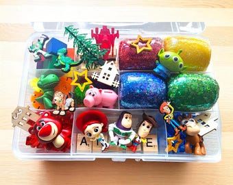 Favorite toys playdough kit, sensory dough kit, kids gift 3 4 5 6 7, travel activity toy, kid xmas gift, kid birthday gift