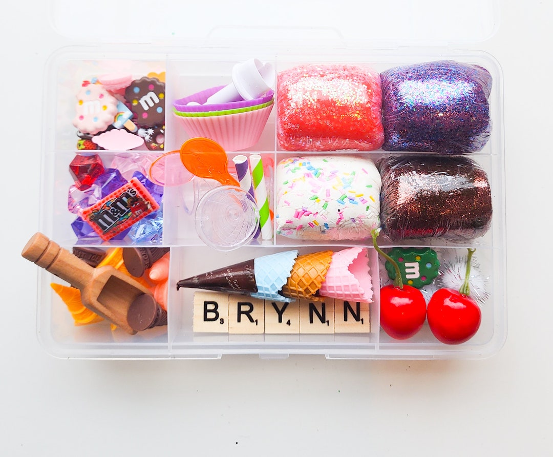 Ice Cream Playdough Kit, Ice Cream Sensory Bin, Kids Birthday Gift