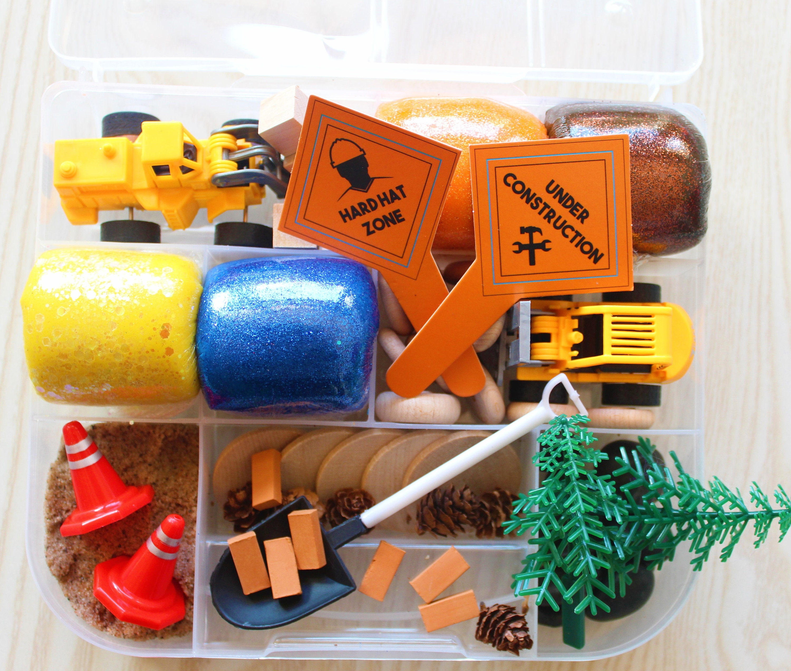 Construction Sensory Kit, Kinetic Sand Kit, Construction Sensory