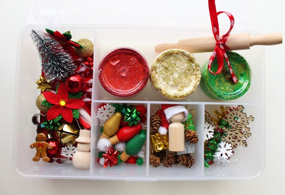 Christmas Playdough Box Christmas Playdough Kit Christmas
