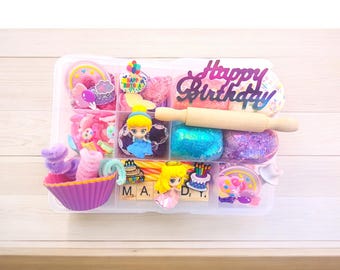 Birthday Princess playdough kit Princess sensory bin kids birthday gift preschool activity box pretend play sensory kit