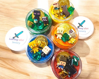 Mining  Playdough party favor, playdough jar, kids birthday gift, kid stocking stuffer, mini play dough kit, sensory kit, kid gift