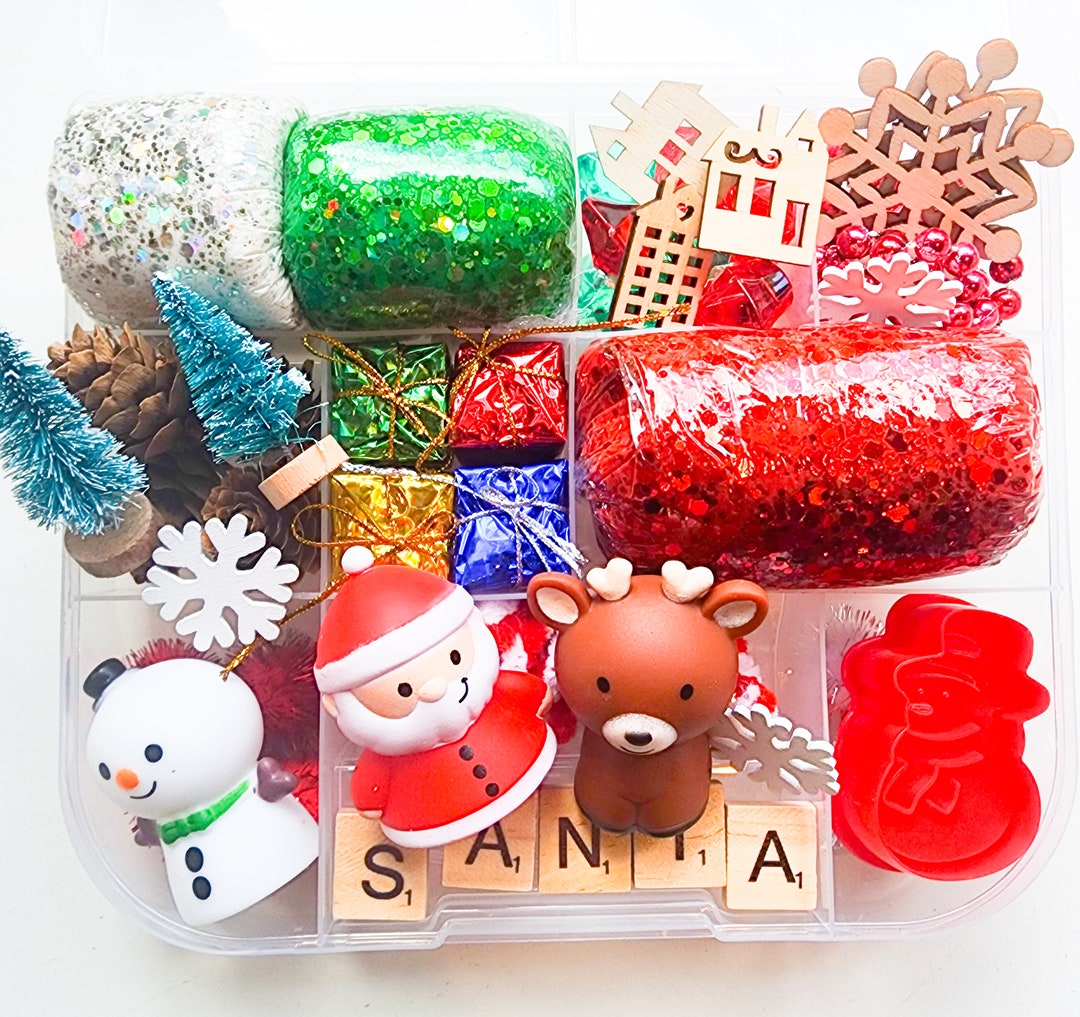 Christmas Playdough Kit Santa Playdough Box Sensory Bin