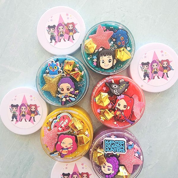 Kpop playdough jar party favor Easter class gift easter class gift kid birthday gift sensory play jar to-go playdough activity Easter