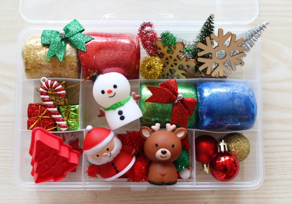 Toddler Christmas Playdough Kit Christmas Playdough Box
