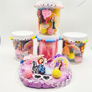 Playdough Eras TO-GO playdough jar, preteen birthday gift favor, preschool Christmas gift, pop star playdough jar, mini playdough kit