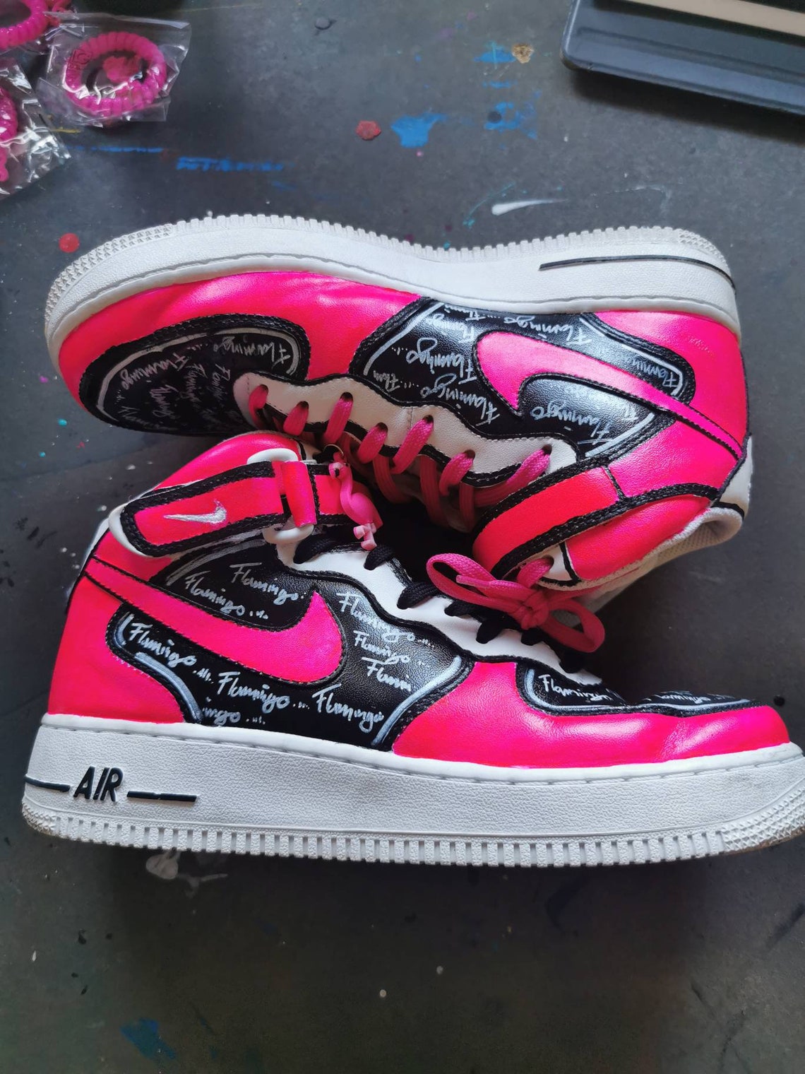 black flamingo air force 1