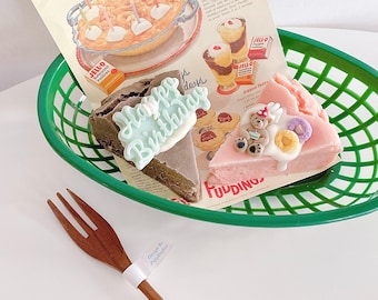 Slice Cake Candle: Handmade Soy Wax Dessert Candle