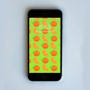 Tangy Orange Patterned Phone Background