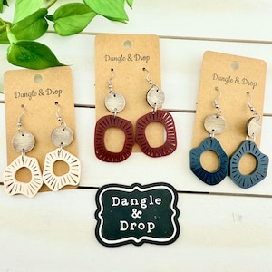 Abstract Hoop Earrings, Dangle Earrings, Organic Boho Acrylic Earrings, Gifts for Her, Boho Acrylic Earrings, Acrylic Hoop Earrings