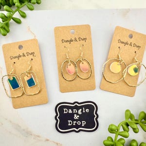 Iridescent Acrylic Hoop Earrings, Metallic Hoop, Gold Hoop Earrings, Acrylic Hoop Earrings, Gifts for Her, Unique Gifts, Lightweight Jewelry