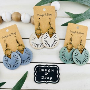 Wood Circle Earrings, Wooden Jewelry, Boho Wood Earrings, Gifts for Her, Hoop Earrings, Wooden Earrings, Minimalist Earrings, Dangle Earring