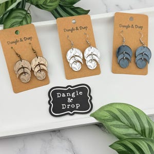 Moon Phase Earrings, Celestial Earrings, Crescent Moon, Gifts for Her, Metallic Acrylic Earrings, Gifts for Her, Silver Moon, Boho Celestial