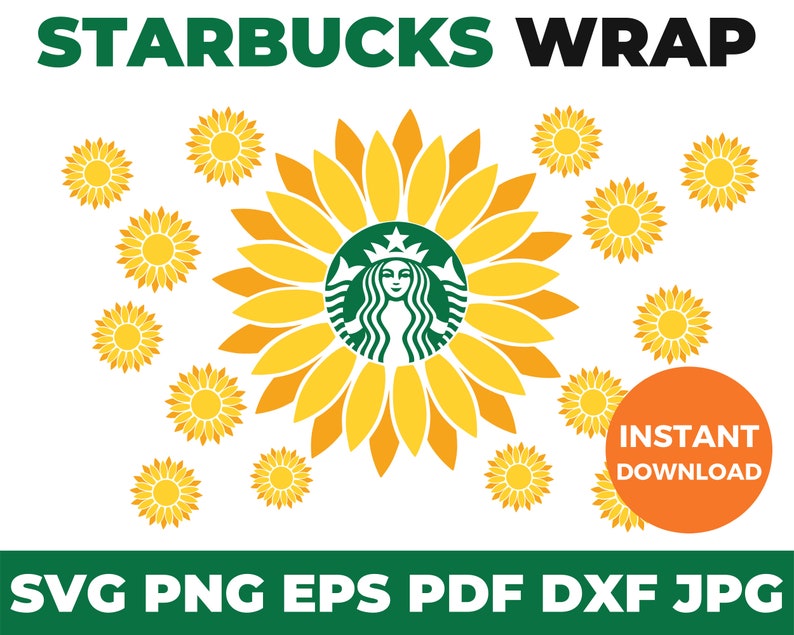 Download Clip Art Starbucks Cold Cup Svg Starbucks Cricut Starbucks Cup Svg Wrap 24 Oz Starbucks Wrap Sunflower Starbucks Cup Svg Art Collectibles