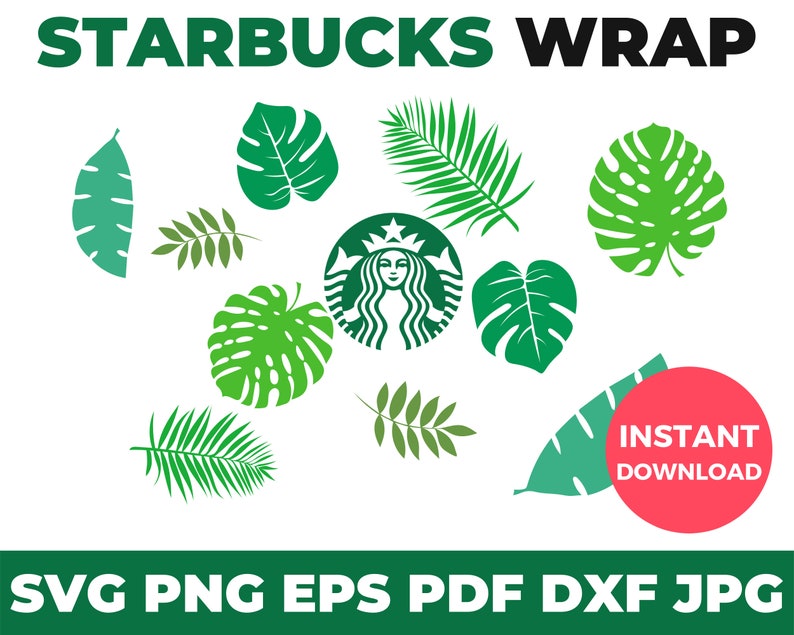 Download Starbucks Cold Cup Svg Starbucks Cricut 24 Oz Starbucks Wrap And Border Mothers Day Diy Gift Plant Mom Gift Tropical Leaf Svg Clip Art Art Collectibles Gkjwonosari Com