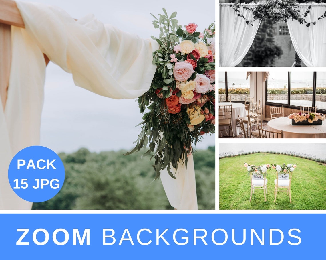ZOOM backgrounds wedding pack 15 Digital Photography Backdrop Etsy
