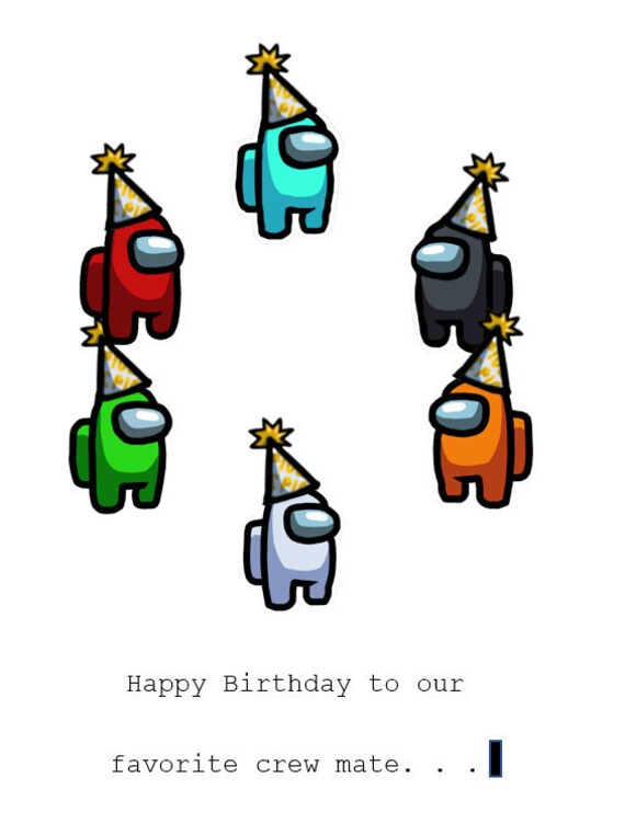Among Us Giftcard Happy Birthday Etsy Among Us Giftcard Happy Birthday Etsy