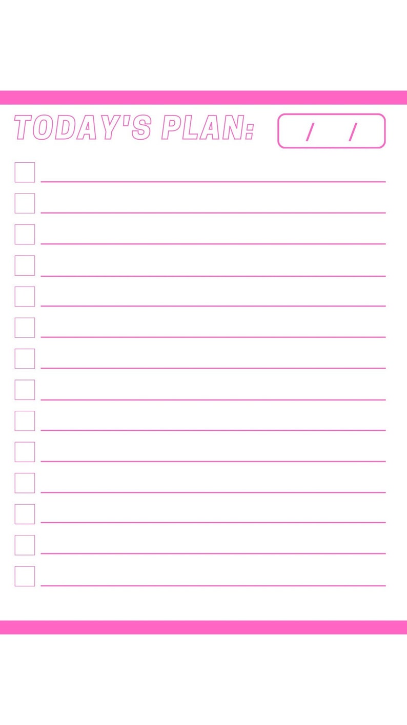 Todays Plan Printable - Etsy