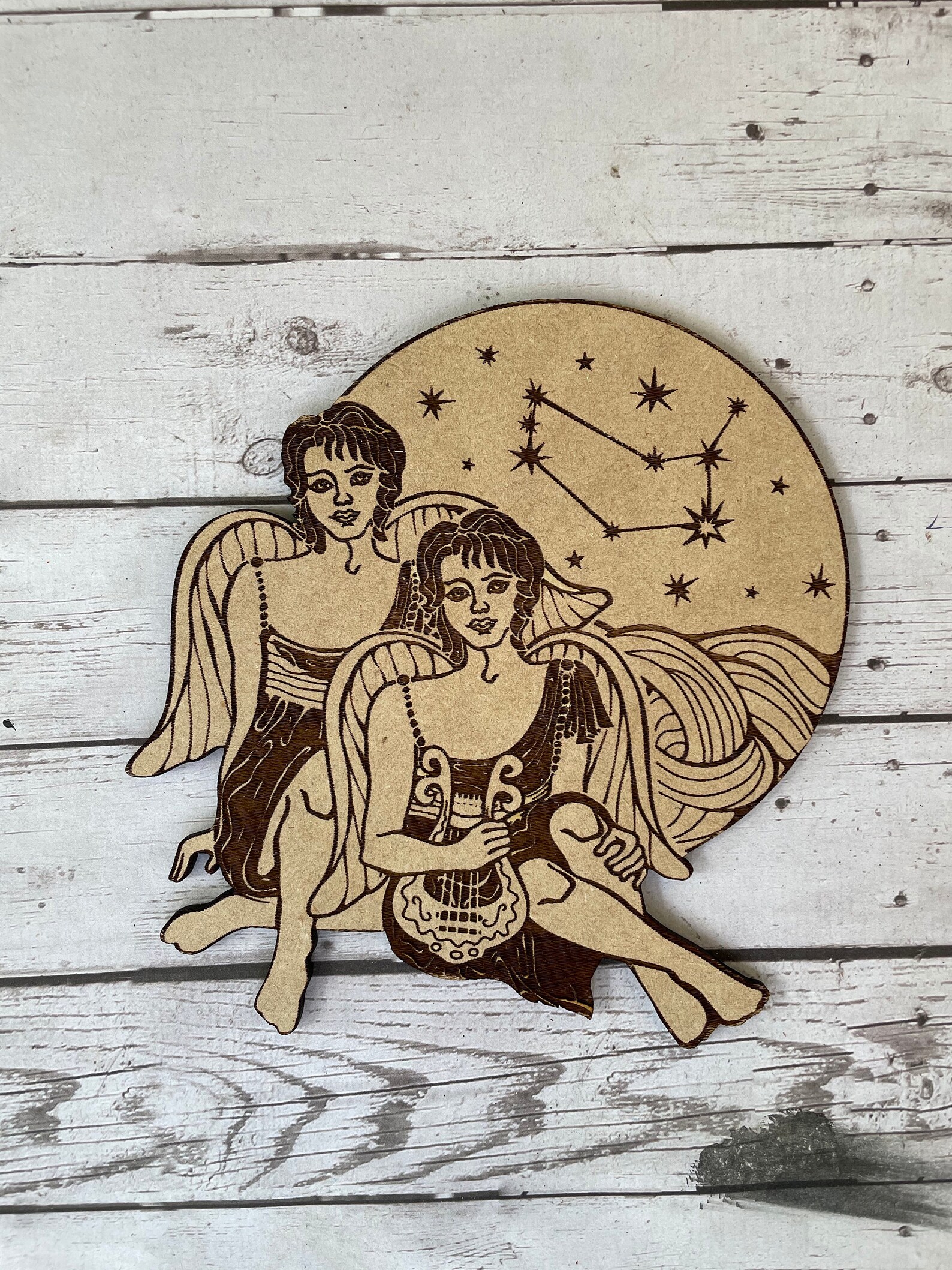 Gemini Wall Art / Gemini Gift / Unfinished DIY Gemini Cut Out Etsy