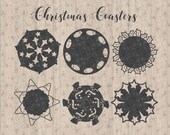 Christmas 2021 Coaster Designs SVG Cutting File for Cricut Silhouette Paper Crafters