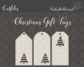 Christmas Tree Gift Tags SVG Cutting File for Cricut Silhouette Paper Crafters