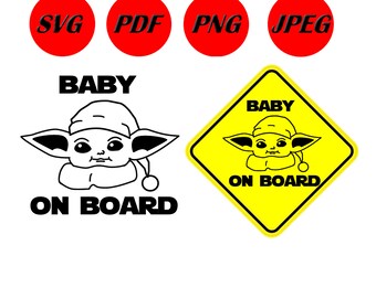 Yoda Black And White Etsy