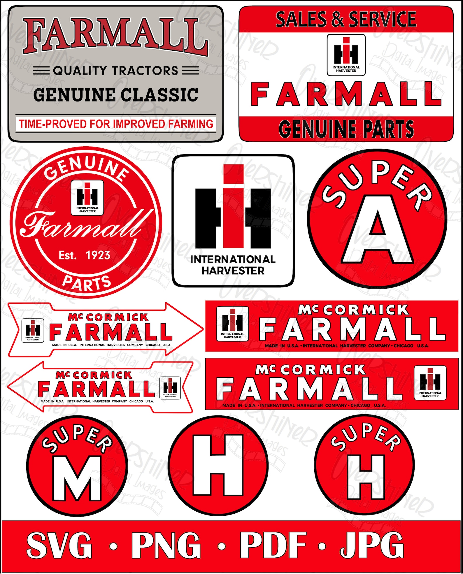 International Harvester Farmall Tractor SVG Farmall SVG | Etsy