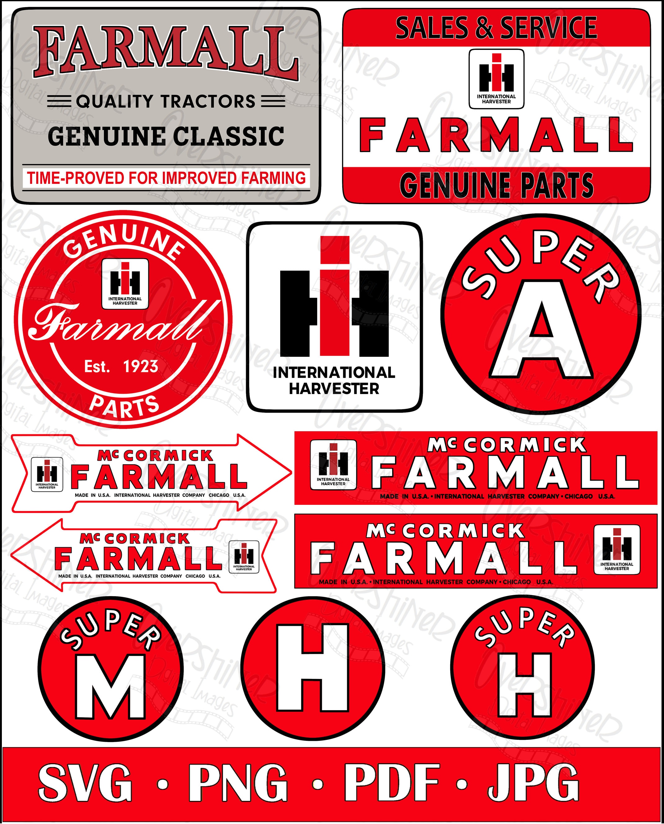 International Harvester Farmall Tractor SVG Farmall SVG Etsy