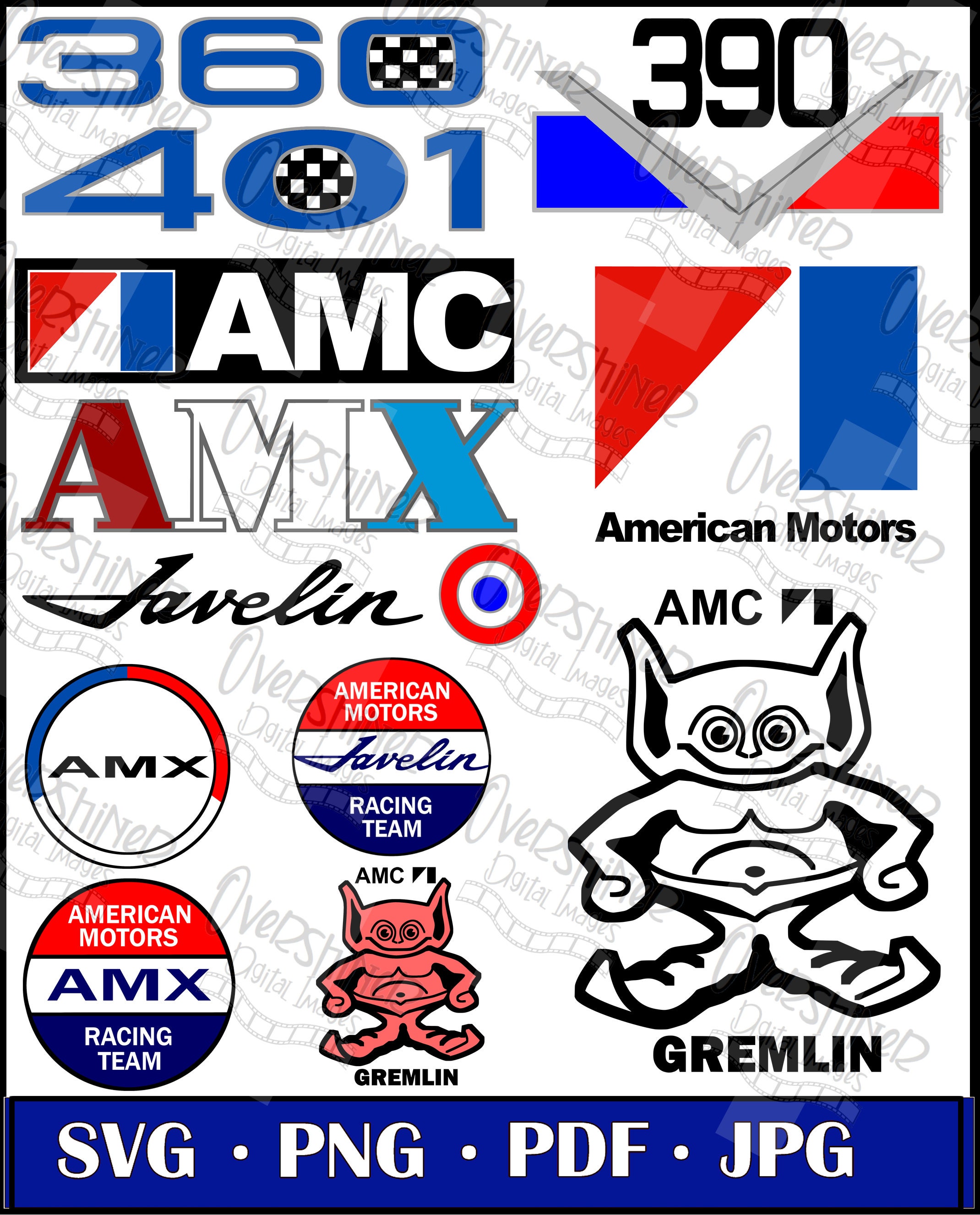 Download Amc American Motor Company Logos Svg Amc Javeilin Svg Amx Etsy