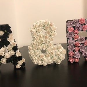 Carta floral personalizada individual para regalos de parejas, regalos de San Valentín, decoración de dormitorios, cumpleaños, baby showers, guarderías, decoraciones de bodas