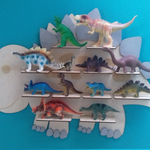 Shelf for dinosaurs resoraki toy cars dinosaur