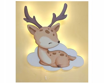 Children's night light cloud deer deer