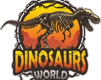 Sticker on the wall Dinosaur trex Jurassic Dino eco