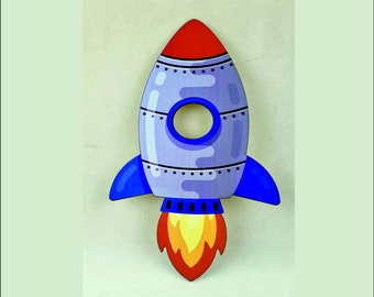 Night light LED moon rocket spaceship