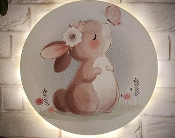 A BUNNY lamp with your child&#39;s name