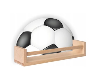 Wooden football shelf Scandinavian style