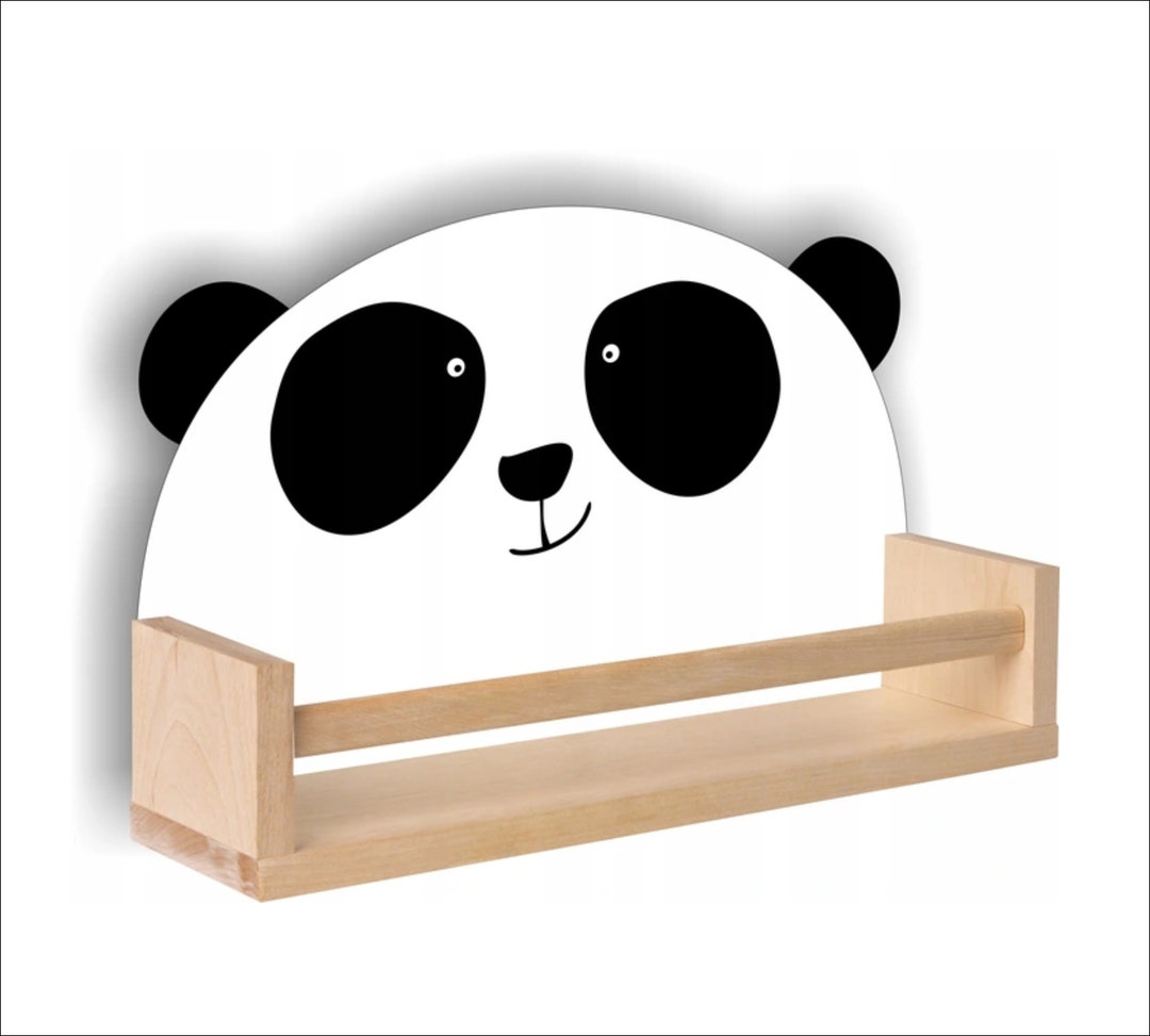 Wooden Shelf Panda Scandinavian Style - Etsy