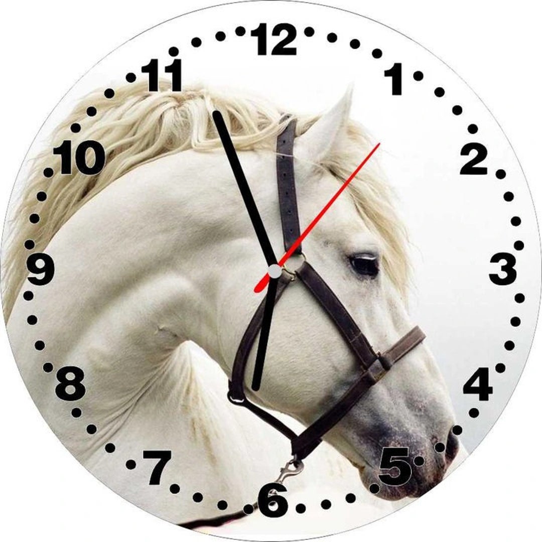 Wall Clock Horse Horses Horses as a Gift Etsy