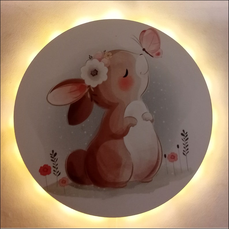 Bunny lamp with your child's name image 2