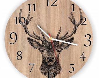 Wall clock DEER deer gift for hunter