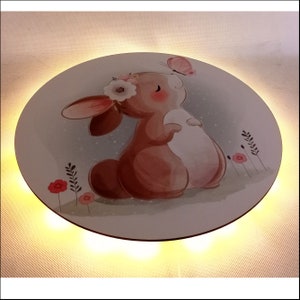 Bunny lamp with your child's name image 3