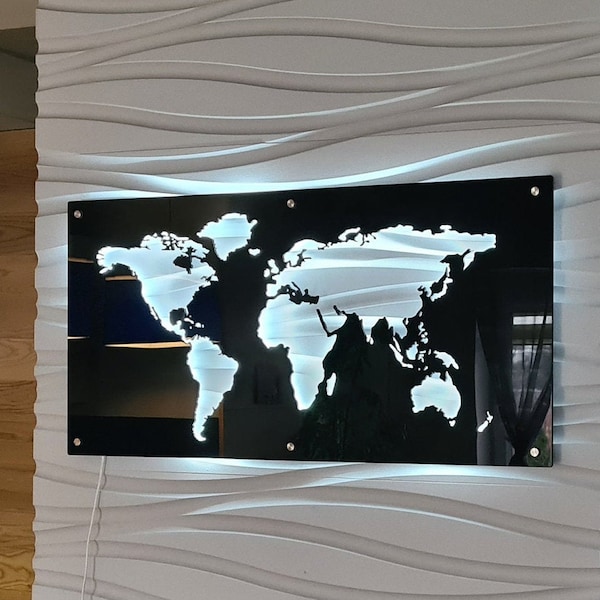 Idée cadeau LED mappemonde 3D illuminée