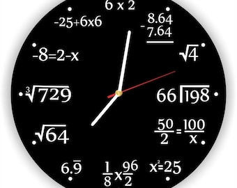 Math Clock Math Teacher Gift