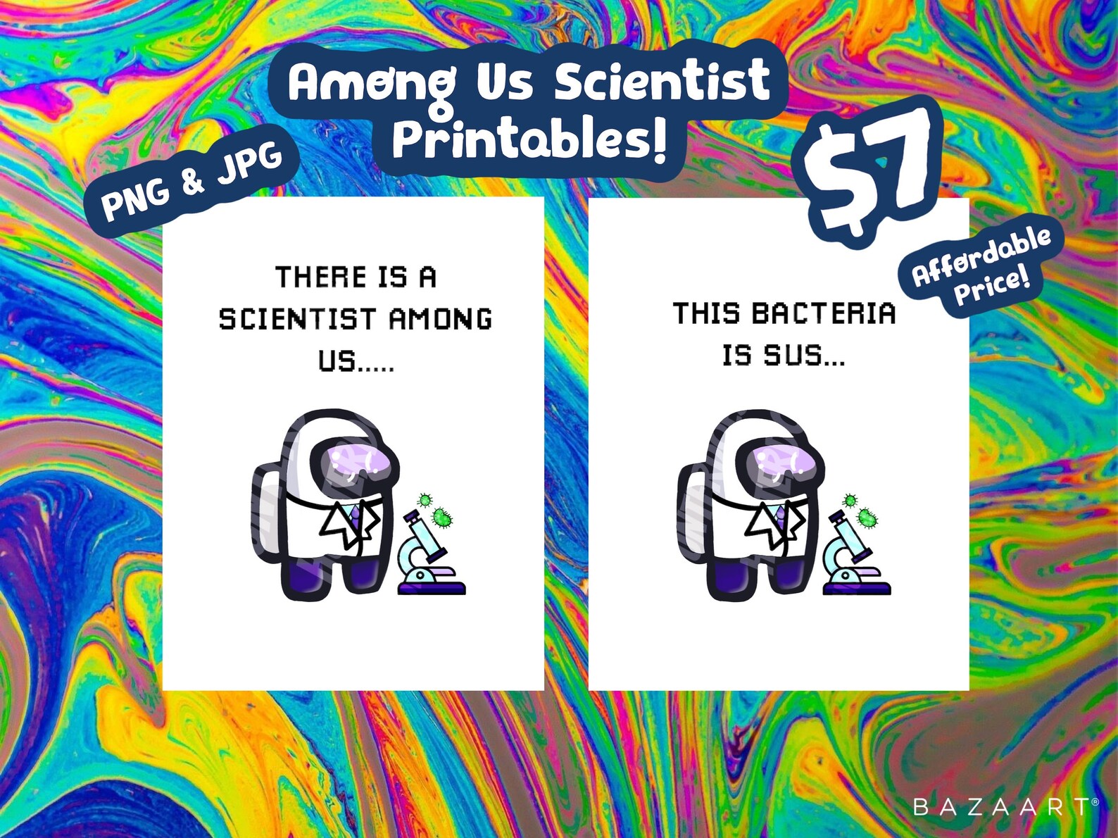 Among Us Scientist Printable Print at Home Digital Instant Etsy